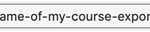 Canvas course export file renamed to .zip