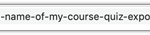 Exported course quiz file name in Canvas system.