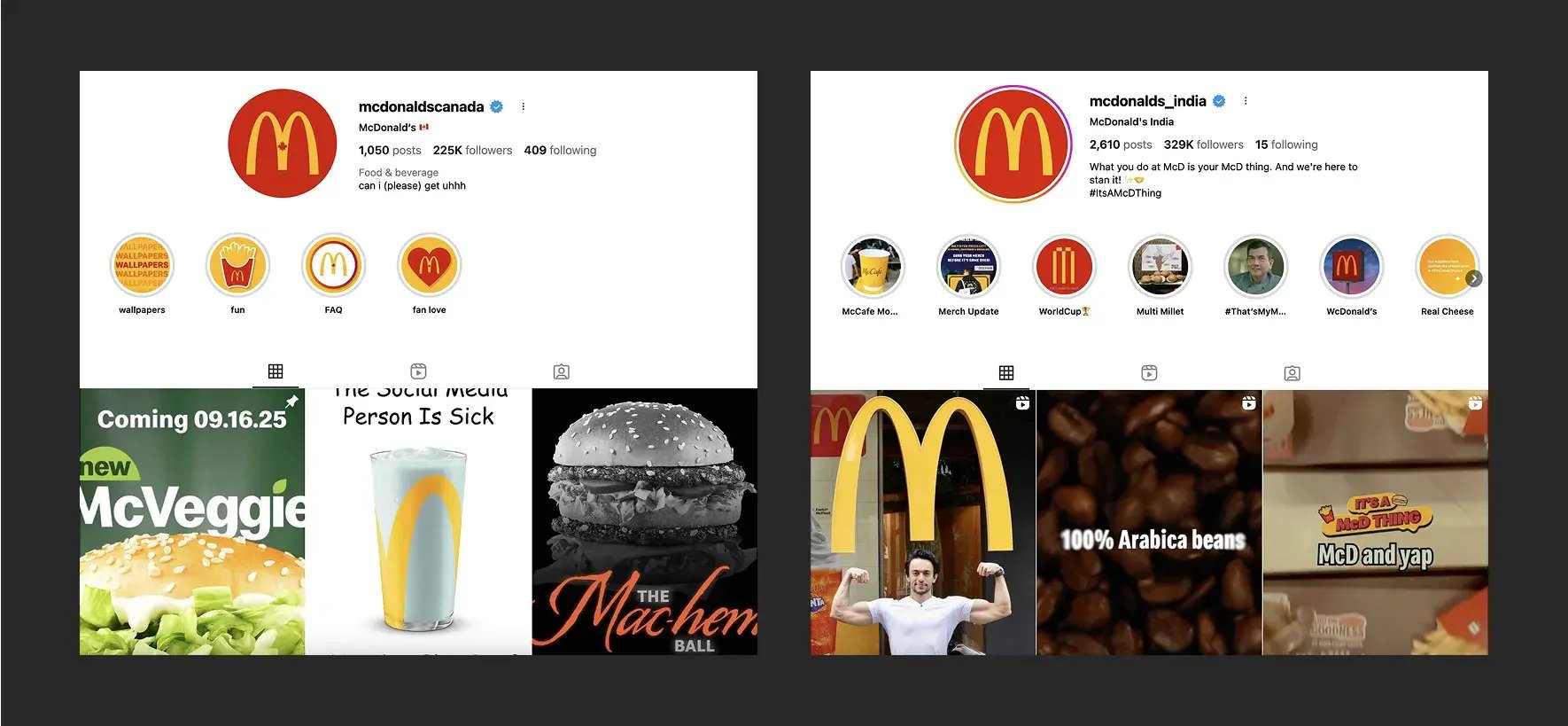 Localized Mcdonalds Pages