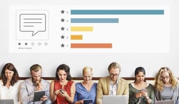 Group of people taking a survey