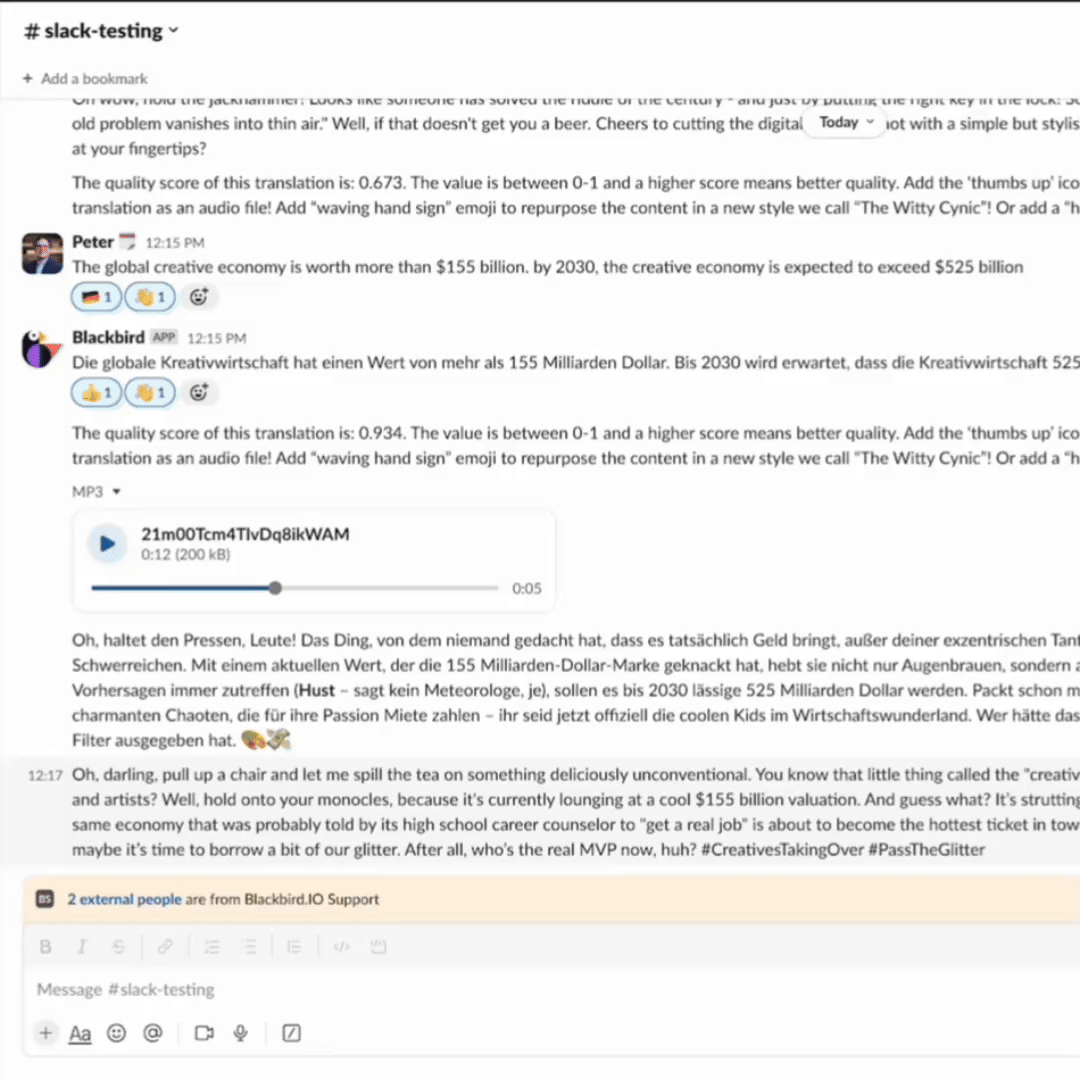 Slack Text Repurposing