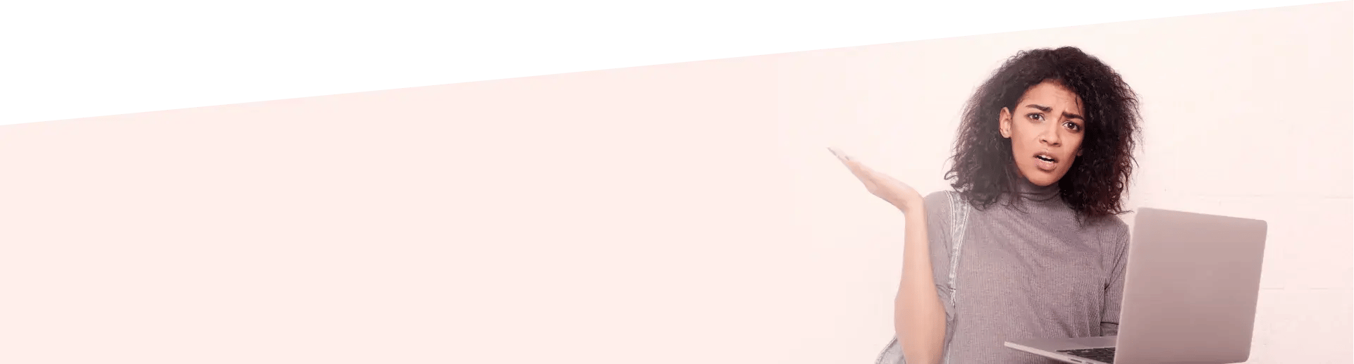 Confused woman at a computer