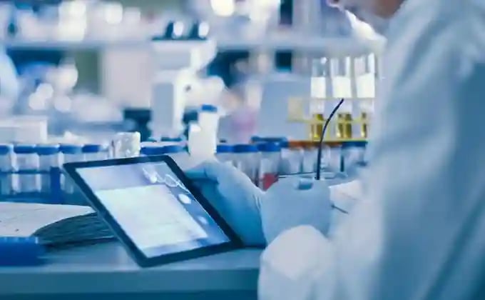 person doing work in a lab