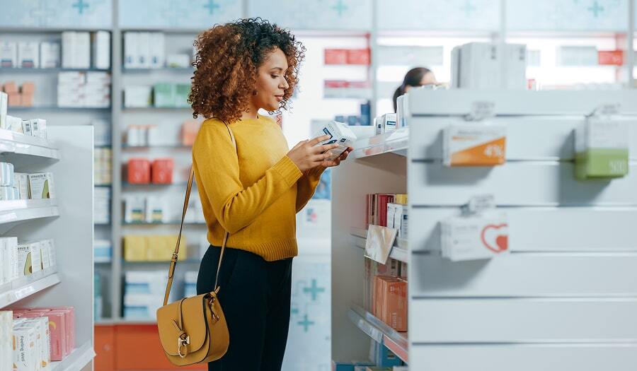 Women shopping for beauty products
