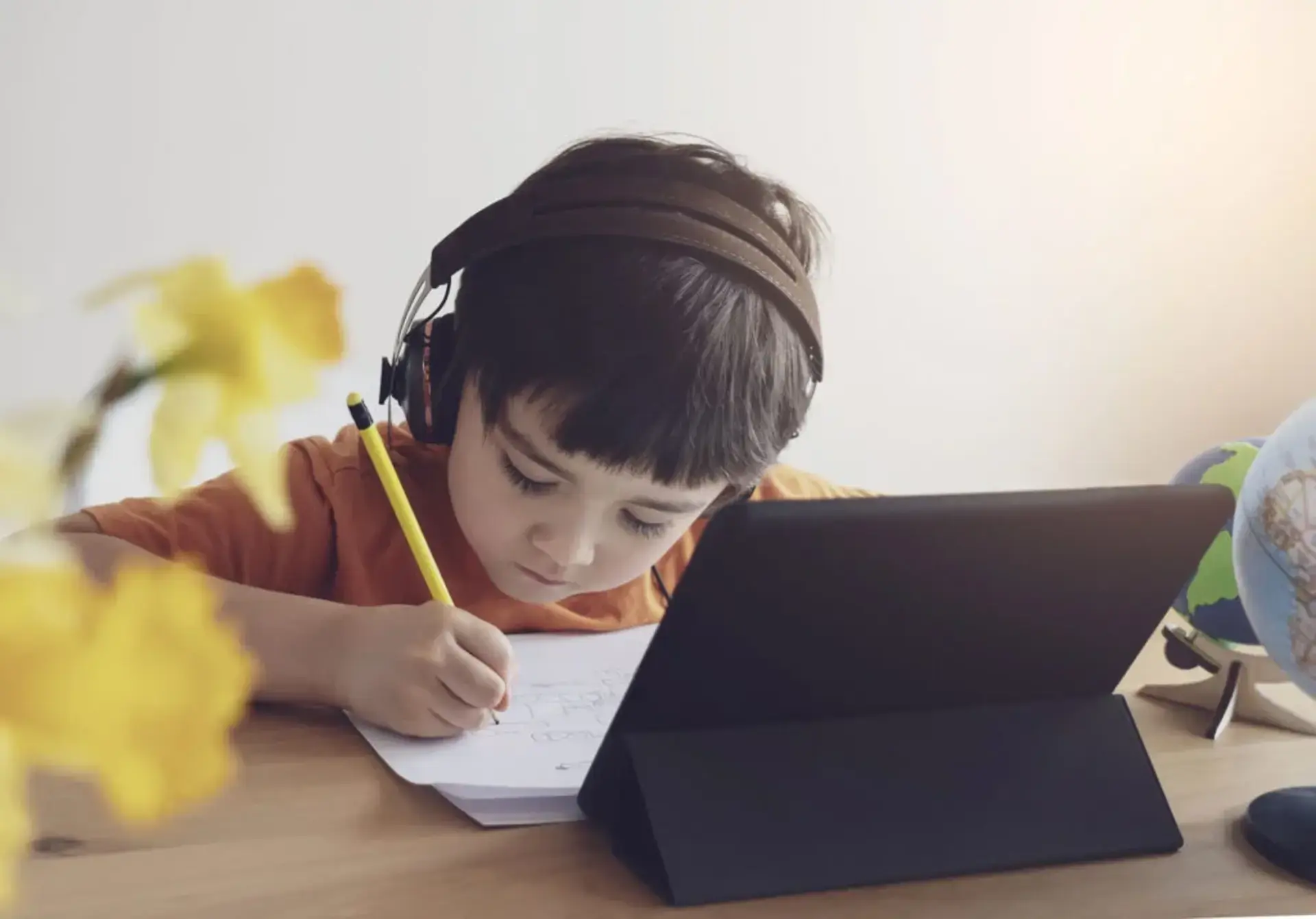child doing homework