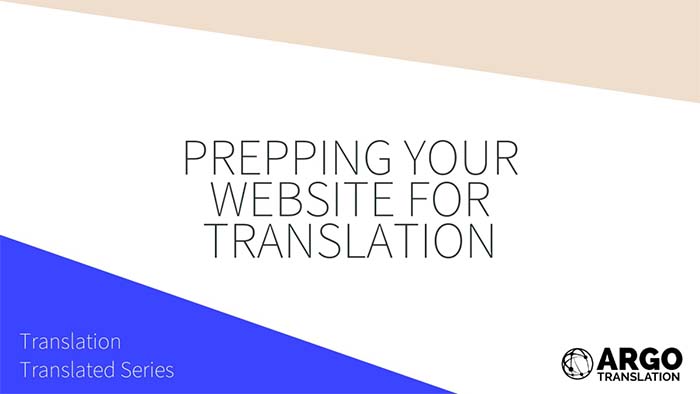 Prepping Your Website for Translation