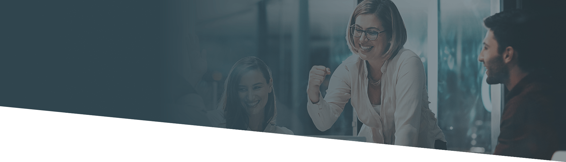 Corporate professionals collaborating in a meeting